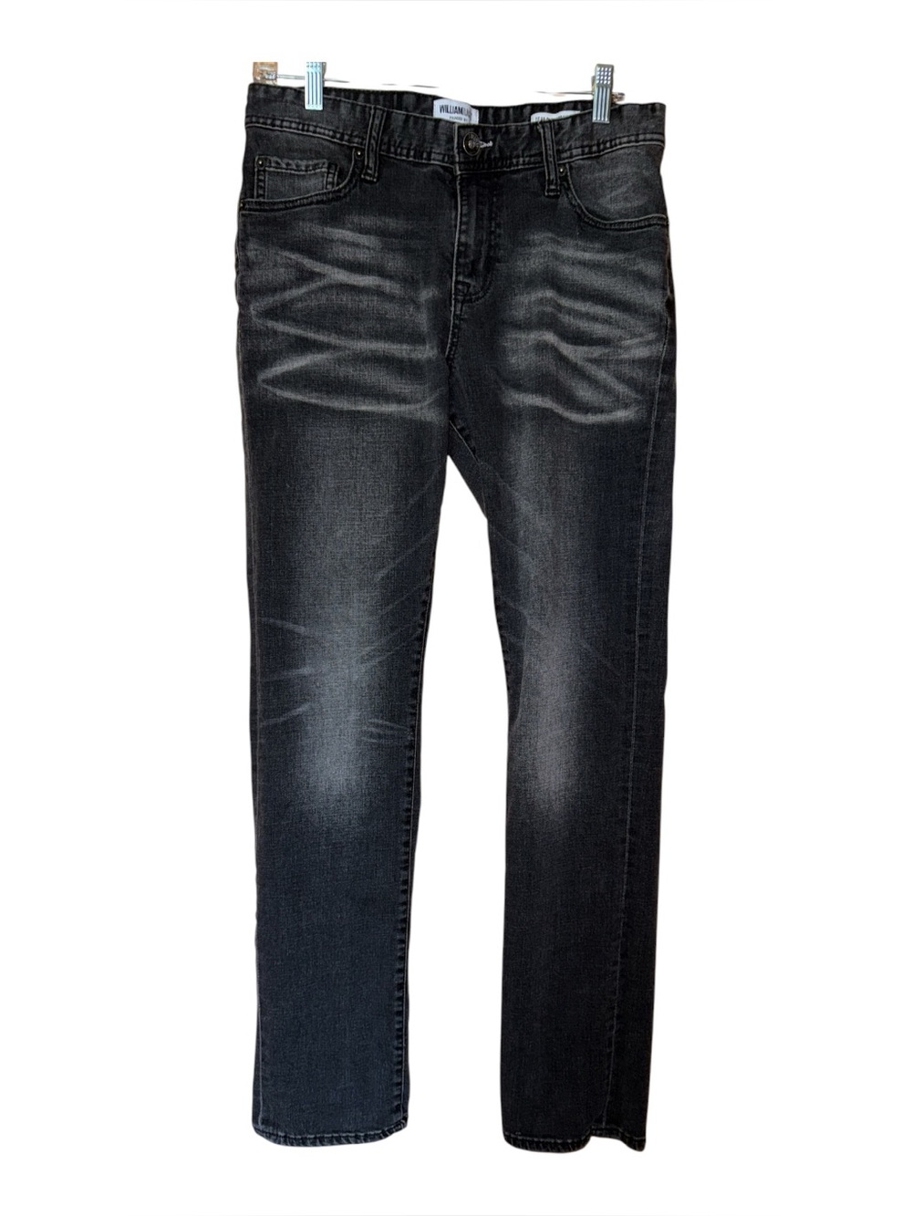 William Rast Dean Slim Straight Black Wash Jeans‎ Men’s 31x32 Stretch Denim